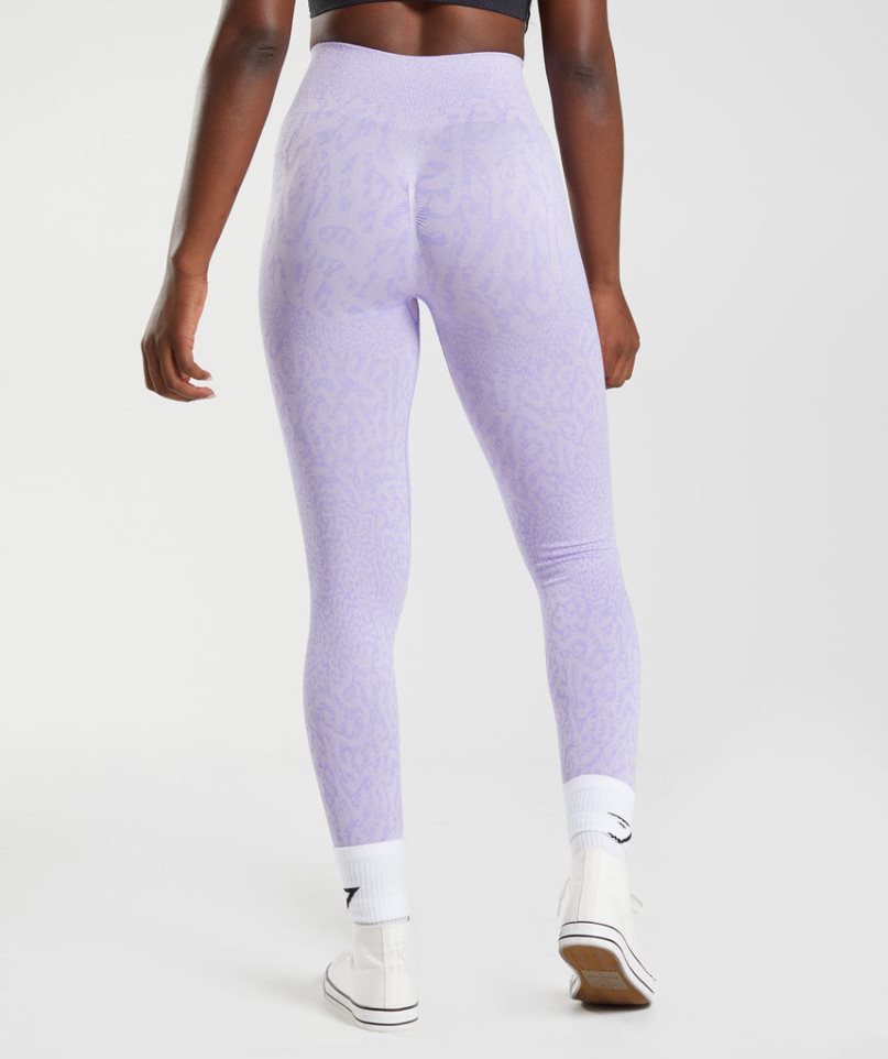 Legginsy Gymshark Adapt Animal Seamless Damskie Lawenda | PL 192OFY